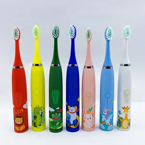 I bambini elettrici hanno condotto lo spazzolino elettrico sbiancante logo privato oem sonic electric dentifricio brush spazzolino da denti spazzolino sonico