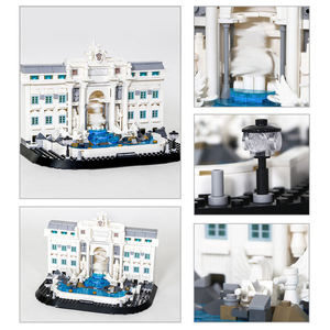 Wange 4212, Maqueta de la Fuente de Trevi de Roma, Adorno Arquitectónico, Modelo de Plástico para Armar, Juego de Bloques de Construcción, Juguete de Bloques de Plástico, Regalo - Product Image 4