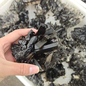 Cluster de cuarzo negro Natural, cristal de cuarzo ahumado, decoración curativa Druse, venta al por mayor - Product Image 5