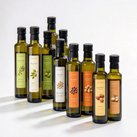 Bouteilles d'huile de cuisson vert foncé carrées et rondes Marasca de 250 ml, 500 ml, 750 ml, 1000 ml, directement de l'usine