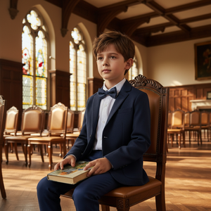 <strong>Boys</strong>' Spring and Autumn T/R Blended Preppy Style <strong>Suit</strong> - Product Image 1