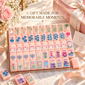 Fichas de Mahjong con Diseño de Cisne y Lirio de Agua, con Arte de Joker de Monumentos de París, para Noches de Juego Elegantes en Casa, Ideal para Organizar Eventos y Regalar - Product Image 1