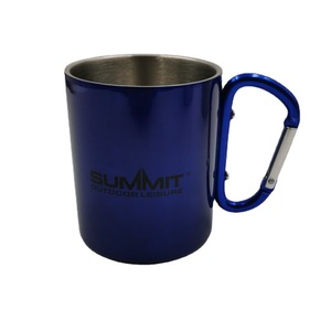 Mug à bière isotherme en acier inoxydable avec mousqueton, poignée autobloquante, isolation thermique 12-24 heures, portable pour le camping et les voyages en extérieur - Product Image 4
