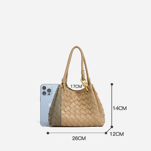 Borse a Spalla da <span class=keywords><strong>Donna</strong></span> dal Design Vintage Borse di Lusso in Vera Pelle Intrecciata Borsa a Spalla alla Moda di Grande Capacità per <span class=keywords><strong>Donna</strong></span> - Product Image 5