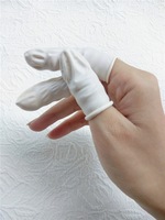 10 unids/bolsa de cubiertas de goma para uñas de dedo blanco, funda de cuna desechable de belleza, cunas protectoras de látex, cubierta de dedo, abrigos de goma para uñas