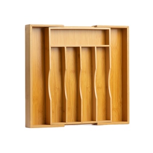 Best Selling Wholesale Bamboo Drawer Organizer Kitchen Drawer Organizer Home Storage Organization Box Products