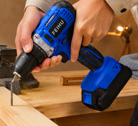 Perceuse sans fil 21V Lithium-Ion, 1350 tr/min, vitesse variable, perçage du bois jusqu'à 40mm, pour bricolage, atelier et réparation