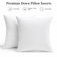 Oreiller de lit carré personnalisé en mélange de coton et de polyester, garni de duvet, doux et soutien optimal, idéal pour l'hôtellerie et la maison