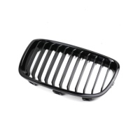Grille avant Haomu en ABS noir brillant à lamelles simples, qualité supérieure, modèle HMF20-205 pour Série 1 F20 (2012-2014)