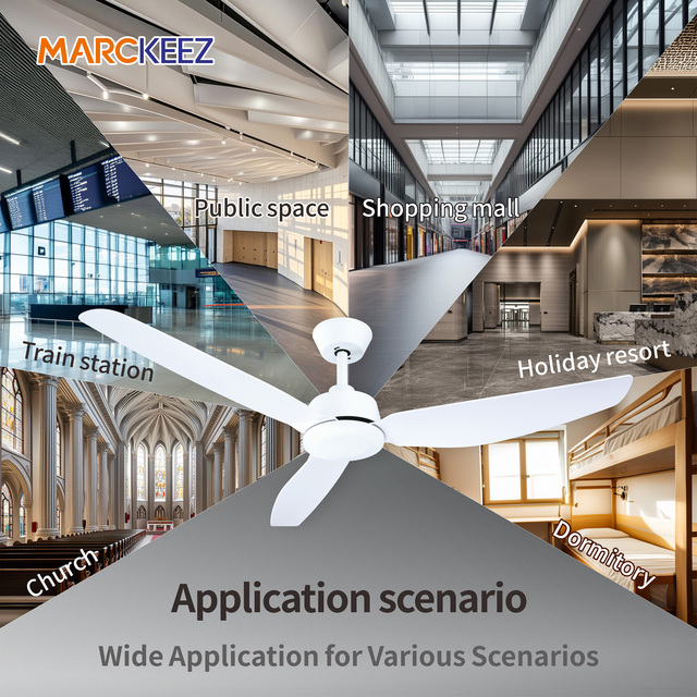 Marckeez BLDC Fan ABS 52 Inch Low Profile DC Ceiling Fan No Led Light 220V Ceiling Fan