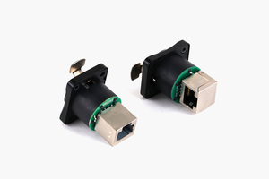 RJ45 महिला चेसिस सॉकेट सॉकेट 90/180 शील्ड ईथरनेट कनेक्टर और जस्ता मिश्र धातु आवास - Product Image 4