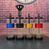 Chicha portable miniature en aluminium et acrylique à double couche pour l'extérieur, avec support à charbon pour chicha