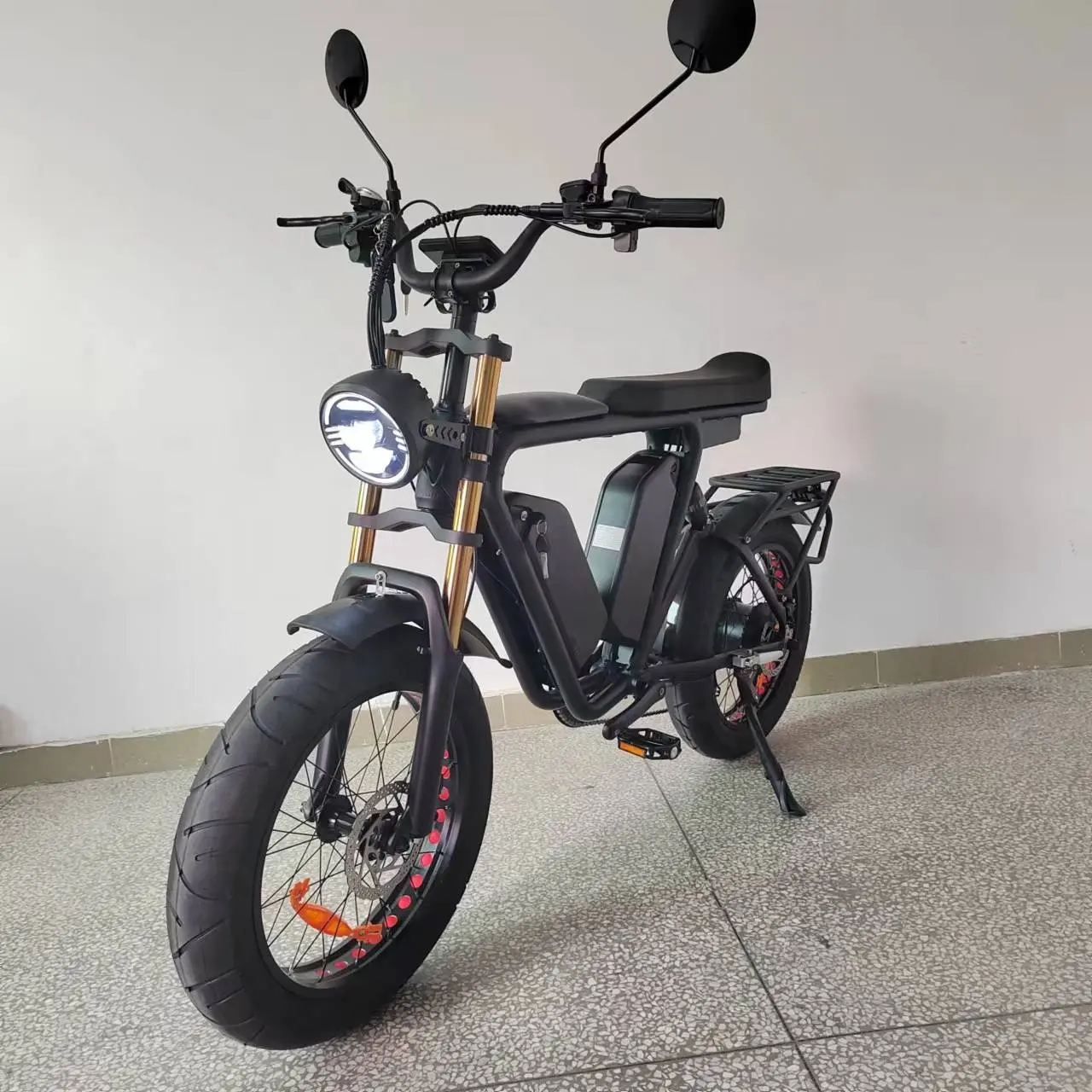 Xe Đạp Điện 52V 44ah Phanh Thủy Lực Hệ Thống Treo Hoàn Toàn Ebike Lốp Xe Đạp Điện Chất Béo 1000W Nhanh Địa Hình 55kmh