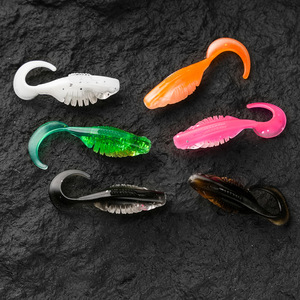 FUN Señuelo de Pesca Biónico de PVC de 4.5cm, Tipo Insecto Suave con Cola Enrollable, Sin Anzuelos, Paquete de 15 para Pescado Espina Dura/<span class=keywords><strong>Trucha</strong></span> - Product Image 5