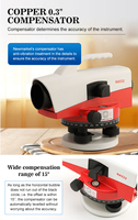 Meilleure vente 32X automatique Dumpy Survey Instrument prix niveau automatique optique