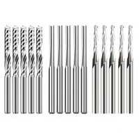 Outils de fraisage à deux rainures droites de 6 mm, fraises pour routeur CNC pour mousse, MDF, PVC, bois, fraise à double coupe droite