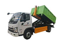 Camion à benne basculante manuel diesel Foton avec compacteur et élévateur de conteneurs pour les déchets municipaux et industriels