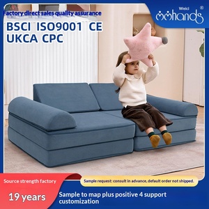 <span class=keywords><strong>Divano</strong></span> Modulare Educativo per Bambini <span class=keywords><strong>con</strong></span> Rivestimento in Flanella e Spugna ad Alta Densità - Multifunzionale per Soggiorno e Camera da Letto - Product Image 4
