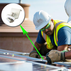 Kit completo di montaggio solare per le installazioni di tetto in metallo soluzione di fissazione di zavorra in alluminio accessori solari - Product Image 6