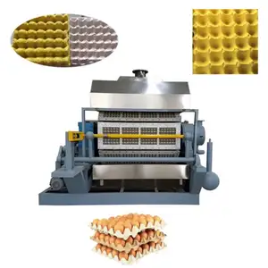 Línea automática de producción de bandejas de huevos de pulpa de papel/máquina de bandeja de huevos usada de reciclaje de papel de desecho/máquina pequeña que hace la bandeja de huevos