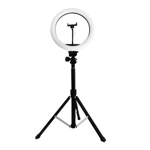 Vicsound Profesional 10 inci 12 inci 13 inci Lampu Cincin LED dengan <span class=keywords><strong>Remote</strong></span> Control, Lampu Isi LED 1.6m, Tripod Ring Light dengan <span class=keywords><strong>Remote</strong></span> Shutter, Ringan - Product Image 2