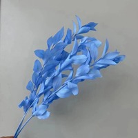 AX-88 Groothandel Natuurlijke Gedroogde Bloemen Eeuwig Houdbare Oranje Bladeren 40-60cm voor Wanddecoratie Kerst & Thanksgiving Decoratie