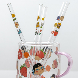 Biểu tượng tùy chỉnh Decal tái sử dụng kính uống ống hút bán buôn Decal Kính rơm - Product Image 5