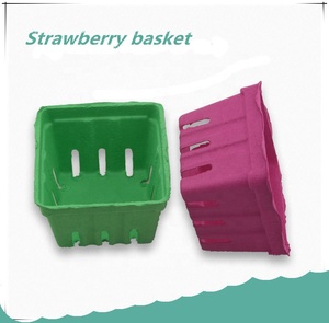 Tùy Chỉnh Màu Phân Hủy Sinh Học Giấy Bột Giấy Đúc Hộp Trái Cây Cho Berry - Product Image 3