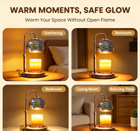 Lampe chauffe-bougie avec minuterie, intensité réglable, 2 ampoules rétro, cadeaux de déménagement, décoration de maison neuve