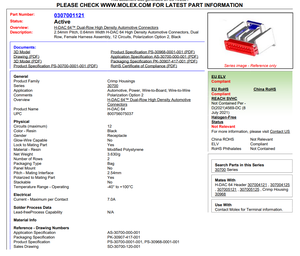 Molex 30968-1128 12pin conector automotriz HDAC64 el hombre 12 CK <span class=keywords><strong>ALE</strong></span> 12 CKT BLK POL - Product Image 5