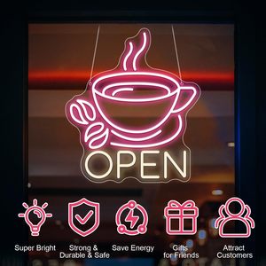 Coffee shop open LED dimmable USB powered ambient <b>light</b> store <b>window</b> decoration <b>light</b> street indicator <b>light</b> landscape <b>light</b> 5v - Product Image 1