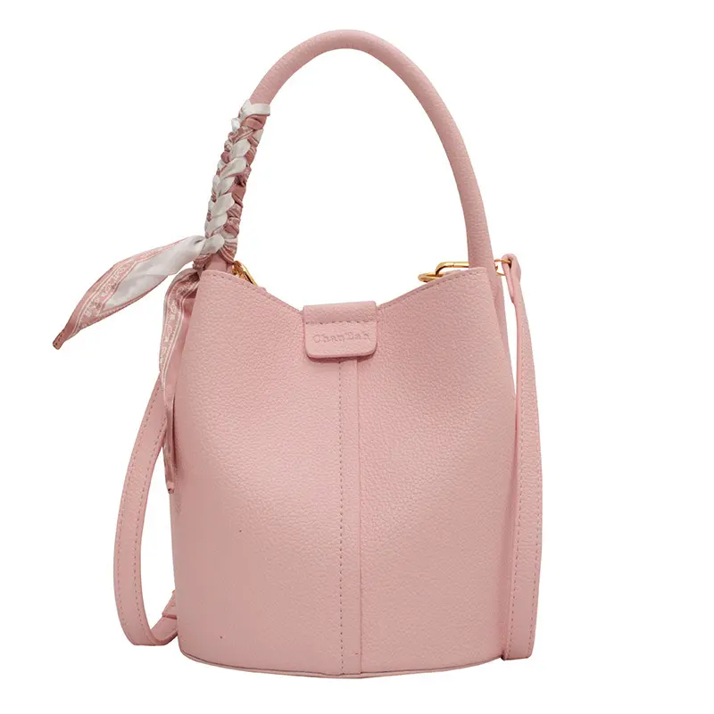 Versatile Women's Handbag-stylish Textured Niche Crossbody Bucket Bag Single-shoulder Multi-purpose Carryall Fashion Style