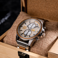 Livraison Rapide Montre en Bois de Luxe Personnalisée à Quartz pour Homme - Cadran à Aiguilles - Faible MOQ - Dropshipping - Vente en Gros - Cadeau de Noël