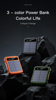 Banque d'alimentation solaire 50000mAh avec 4 câbles intégrés, charge rapide, chargeur portable avec lampe torche LED