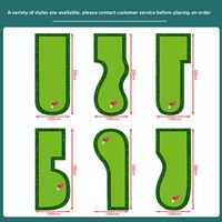 Tapis d'entraînement de golf en herbe artificielle sur mesure, mini-golf, aide à l'entraînement de golf, dispositif de putting sur 18 trous en EVA