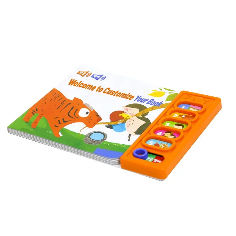 OEM/ODM Kids Story Voice Book bilingue Sound Books Story Machine libro personalizzato per bambini con suono