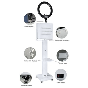 Cabina de Fotos con Pantalla Táctil LCD <span class=keywords><strong>Full</strong></span> <span class=keywords><strong>HD</strong></span> de 15.6 Pulgadas, Máquina de Fotos Selfie DSLR con Soporte de Luz LED RGB Programable para Cámaras DSLR - Product Image 6