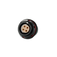 Conector Hembra Industrial Impermeable de Alta Calidad Serie REUNION F de 4 Pines, Pines para PCB, Conector Metálico