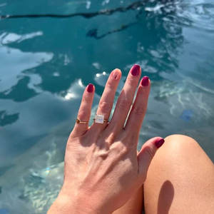 Anillo de Compromiso y Boda Kuololit HK Clásico, Chapado en Platino, con Moissanita Blanca de 2 Quilates, Corte Solitario, para Mujer - Product Image 5