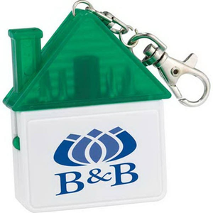 Kit obeng Mini 4-in-1 bentuk rumah dengan Kit peralatan gantungan kunci kepala Phillips untuk promosi - Product Image 2