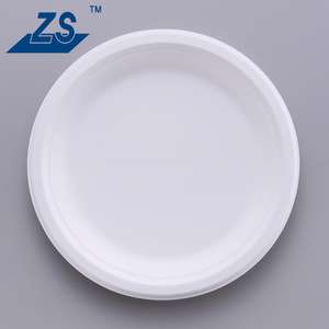 Assiettes en papier jetables de grande taille, de qualité supérieure, écologiques, biodégradables, compostables, super rigides, résistantes à l'eau, 23 cm - Product Image 2