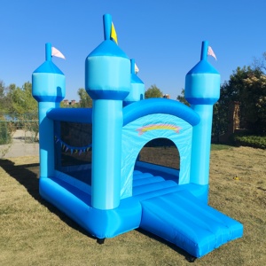 Château gonflable bleu écologique en tissu Oxford avec souffleur ETL pour 3-4 enfants, idéal pour fêtes intérieures et extérieures – Offre Spéciale - Product Image 6