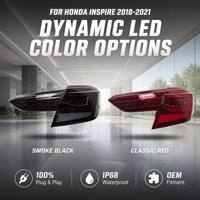 Feu arrière LED séquentiel pleine largeur pour Honda Inspire 2021, remplacement direct DRL avec animation de bienvenue