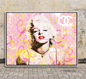 Haute Qualité Nouveau Design Pop Mur Art Moderne Abstrait Toile <span class=keywords><strong>Marilyn</strong></span> <span class=keywords><strong>Monroe</strong></span> Main <span class=keywords><strong>Peinture</strong></span> - Product Image 4