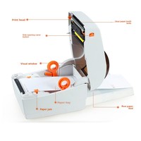 TP403 Printer Thermal untuk Pencetakan Pesanan Ekspres USB & untuk Ponsel, Label Stiker Waybill Lintas Negara