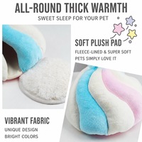Nid suspendu en peluche dessin animé guimauve pour sugar gliders, pochette de sommeil chaude en coton, cachette pour petits animaux d'hiver