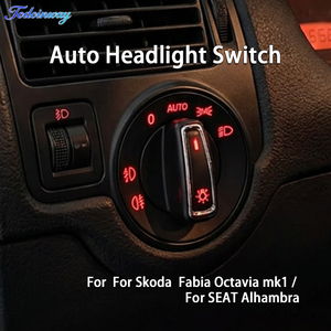 Interruttore Fari Auto, Pulsante di Controllo Luci e Fendinebbia per SEAT Alhambra Beetle 2004-2014, <span class=keywords><strong>SKODA</strong></span> <span class=keywords><strong>Fabia</strong></span> Mk1, VW Jetta MK4, <span class=keywords><strong>Accessori</strong></span> - Product Image 1