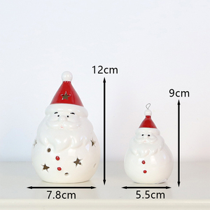 <span class=keywords><strong>Adornos</strong></span> Navideños Colgantes de Cerámica, Muñecos de Nieve y Gnomos Impresos a Mano, Colgante <span class=keywords><strong>para</strong></span> Árbol de <span class=keywords><strong>Navidad</strong></span>, Decoración <span class=keywords><strong>para</strong></span> Fiestas - Product Image 6