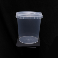 Gobelets à soupe biodégradables en plastique transparent de 900 ml pour micro-ondes avec couvercle à clipser jetable, logo personnalisé, modèle 118-870