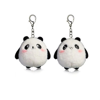 Mini porte-clés en peluche personnalisé, pendentif de mascotte d'ours en tissu de coton doux avec remplissage en PP et doublure en maille pour les fêtes